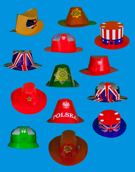 kapelusze kartonowe